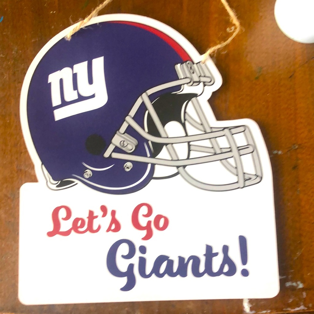 Giants or Bills hanging helmet NFL stamp